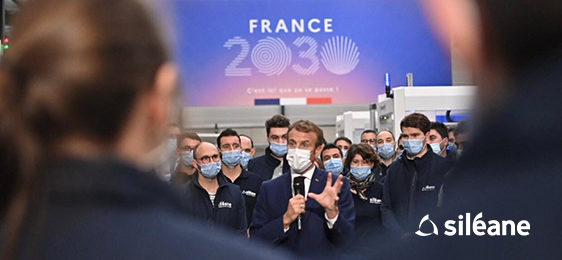 Emmanuel Macron chez Siléane